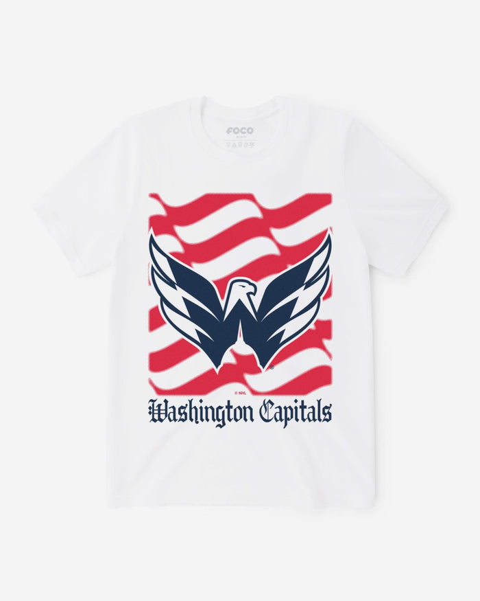 Washington Capitals American Heritage Wordmark T-Shirt FOCO S - FOCO.com