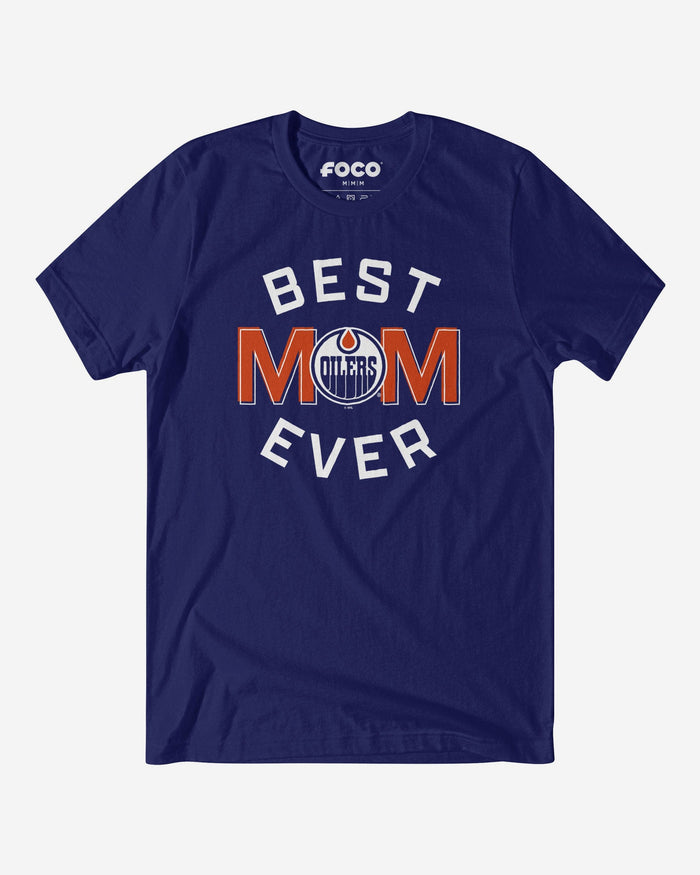 Edmonton Oilers Best Mom Ever Arched T-Shirt FOCO S - FOCO.com