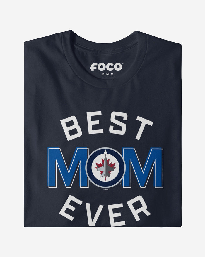 Winnipeg Jets Best Mom Ever Arched T-Shirt FOCO - FOCO.com