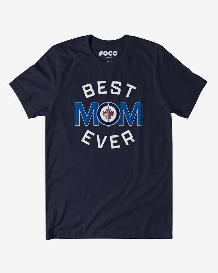 Winnipeg Jets Best Mom Ever Arched T-Shirt FOCO S - FOCO.com