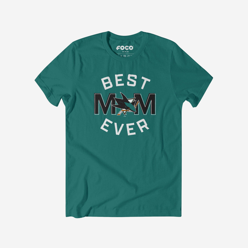 San Jose Sharks Best Mom Ever Arched T-Shirt FOCO S - FOCO.com