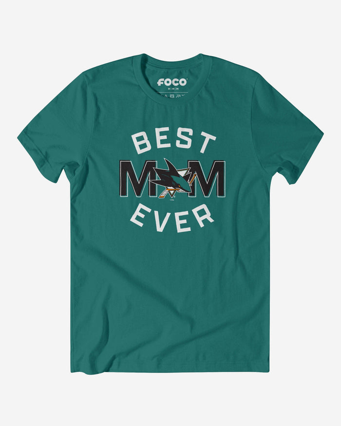 San Jose Sharks Best Mom Ever Arched T-Shirt FOCO S - FOCO.com