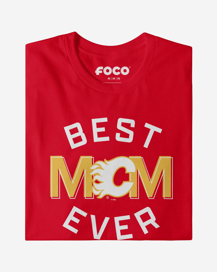 Calgary Flames Best Mom Ever Arched T-Shirt FOCO - FOCO.com
