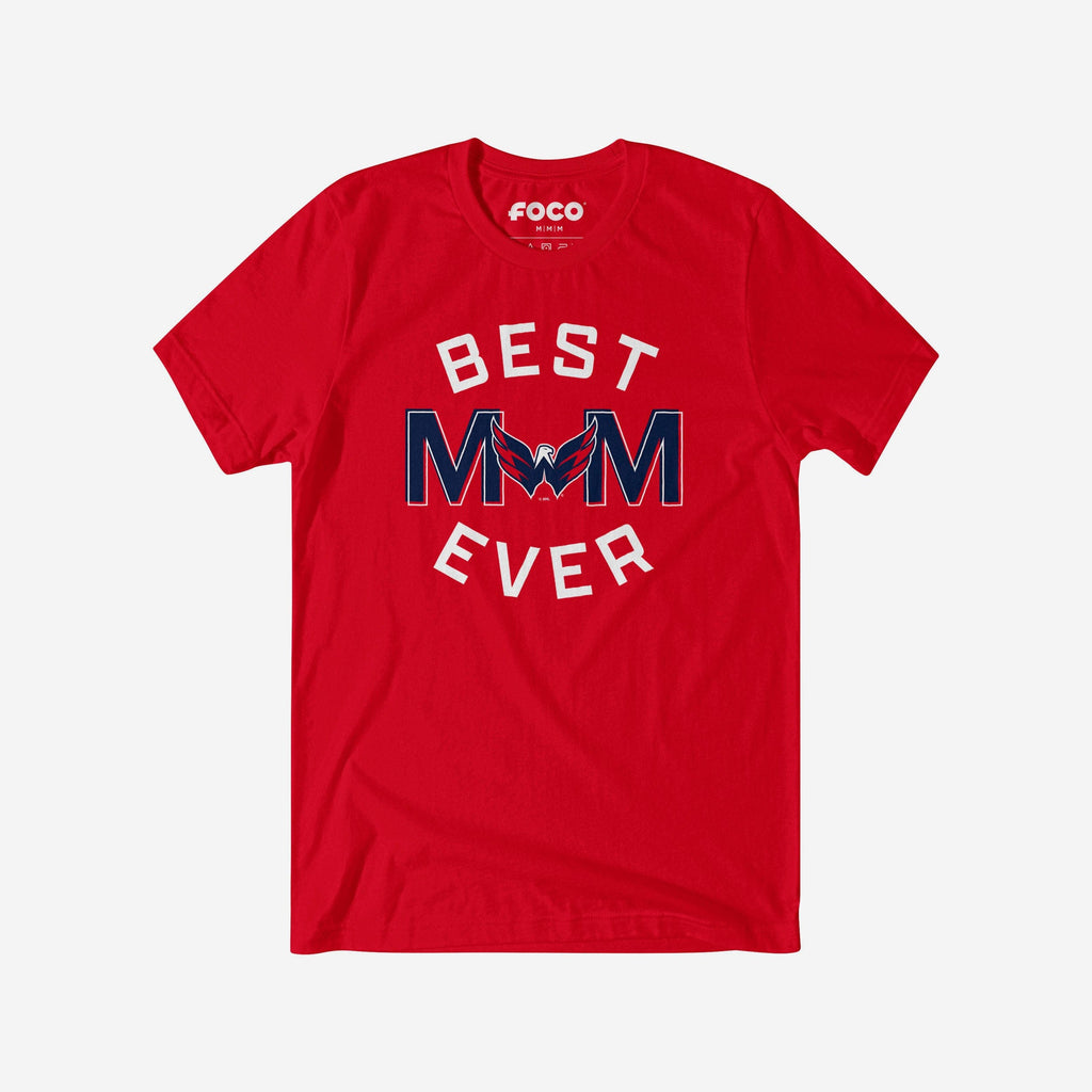 Washington Capitals Best Mom Ever Arched T-Shirt FOCO S - FOCO.com