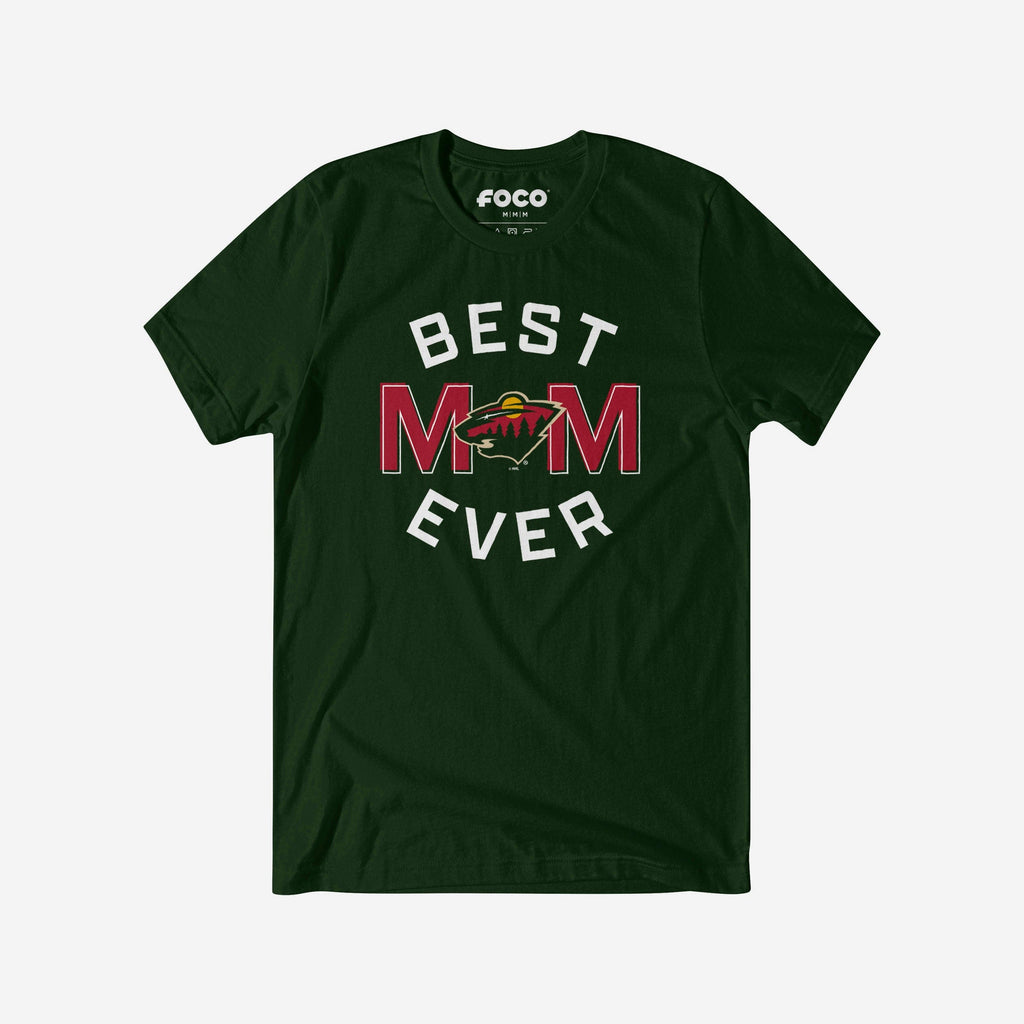 Minnesota Wild Best Mom Ever Arched T-Shirt FOCO S - FOCO.com