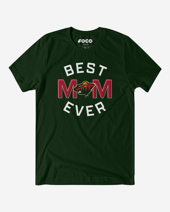 Minnesota Wild Best Mom Ever Arched T-Shirt FOCO S - FOCO.com