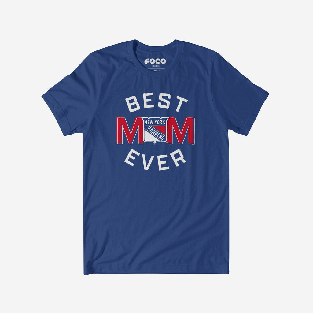 New York Rangers Best Mom Ever Arched T-Shirt FOCO S - FOCO.com