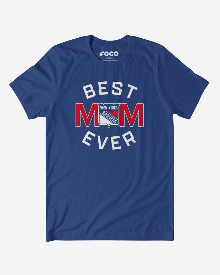 New York Rangers Best Mom Ever Arched T-Shirt FOCO S - FOCO.com