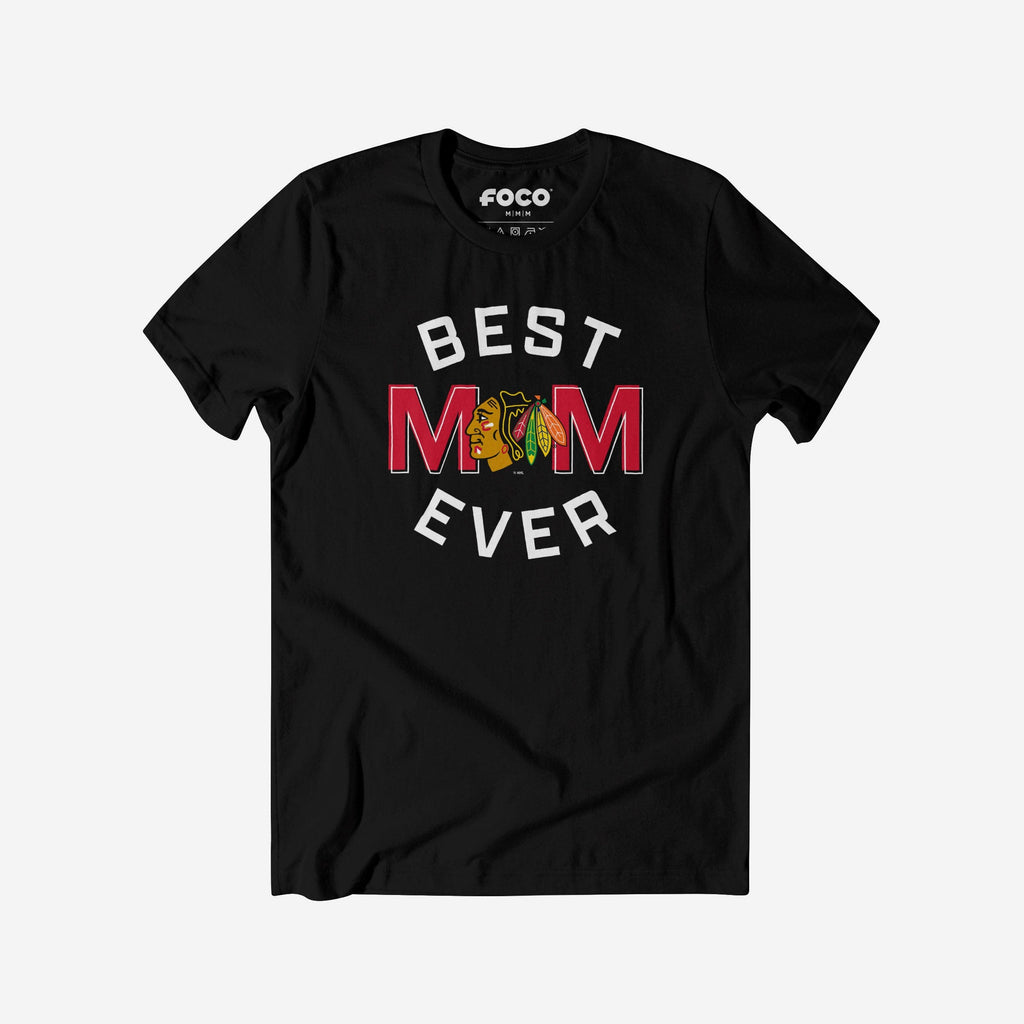 Chicago Blackhawks Best Mom Ever Arched T-Shirt FOCO S - FOCO.com