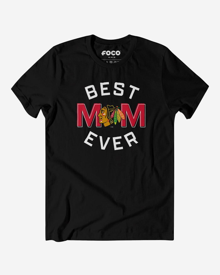 Chicago Blackhawks Best Mom Ever Arched T-Shirt FOCO S - FOCO.com