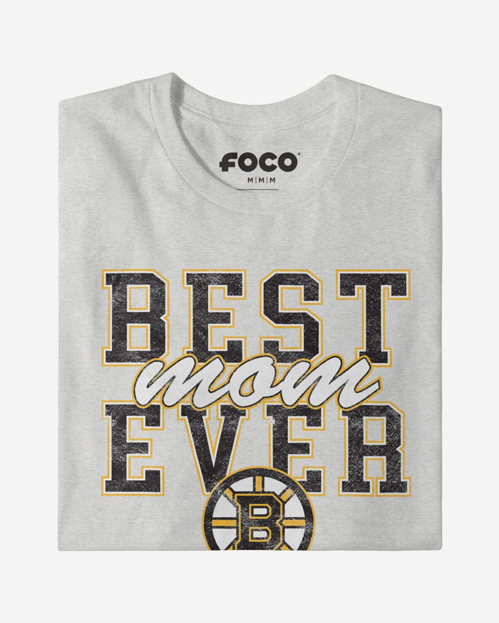 Boston Bruins Best Mom Ever Stacked T-Shirt FOCO - FOCO.com
