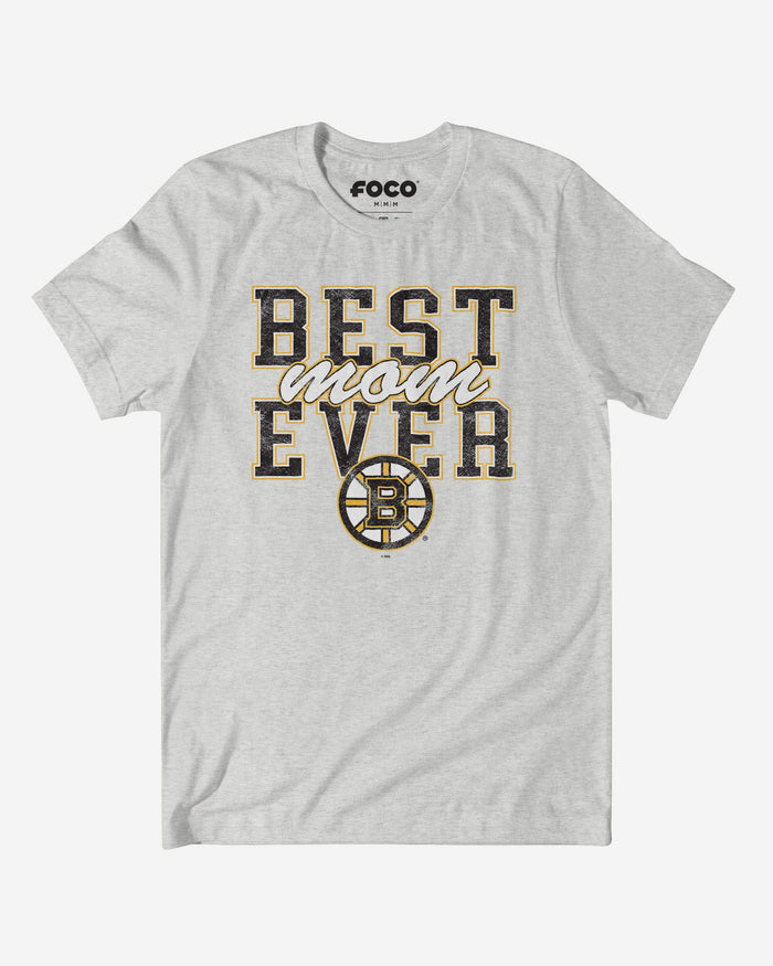 Boston Bruins Best Mom Ever Stacked T-Shirt FOCO S - FOCO.com