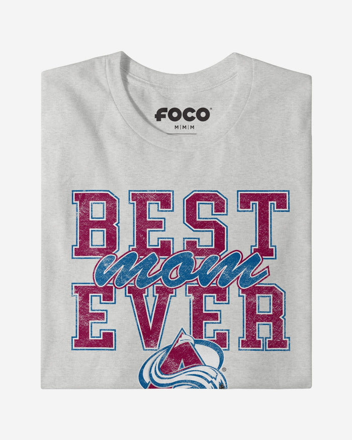 Colorado Avalanche Best Mom Ever Stacked T-Shirt FOCO - FOCO.com