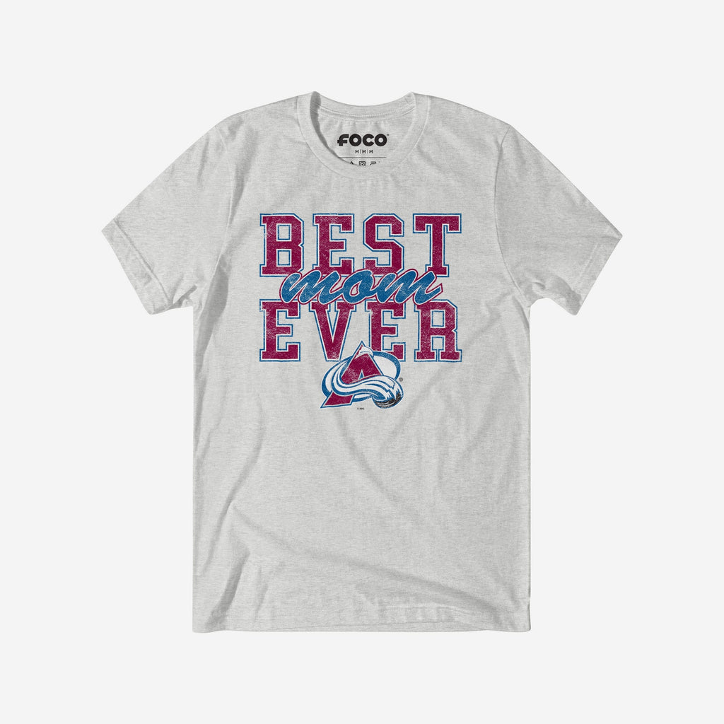 Colorado Avalanche Best Mom Ever Stacked T-Shirt FOCO S - FOCO.com