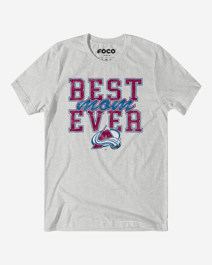 Colorado Avalanche Best Mom Ever Stacked T-Shirt FOCO S - FOCO.com