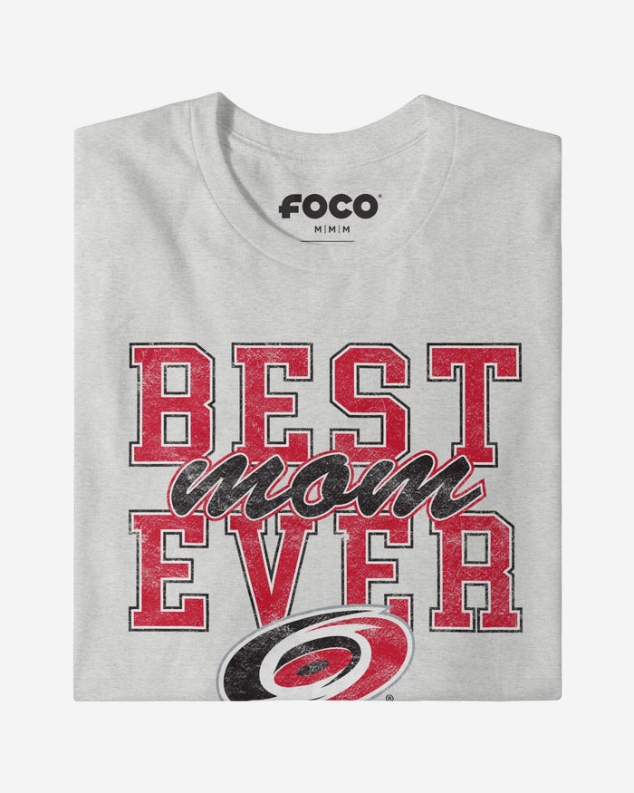 Carolina Hurricanes Best Mom Ever Stacked T-Shirt FOCO - FOCO.com