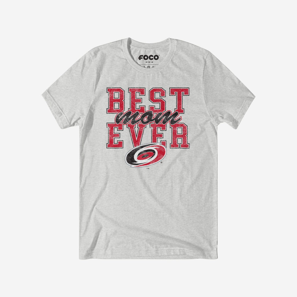 Carolina Hurricanes Best Mom Ever Stacked T-Shirt FOCO S - FOCO.com