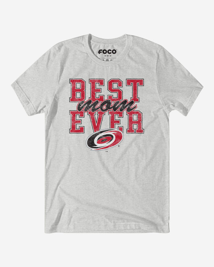 Carolina Hurricanes Best Mom Ever Stacked T-Shirt FOCO S - FOCO.com