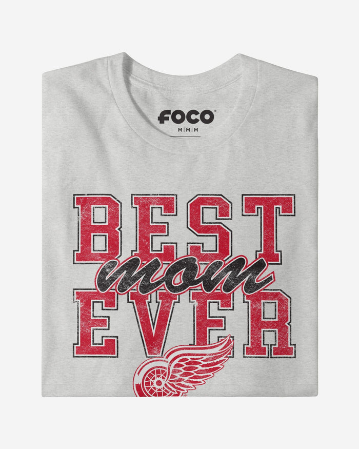 Detroit Red Wings Best Mom Ever Stacked T-Shirt FOCO - FOCO.com