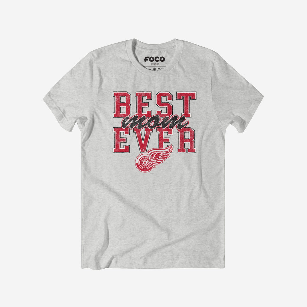Detroit Red Wings Best Mom Ever Stacked T-Shirt FOCO S - FOCO.com
