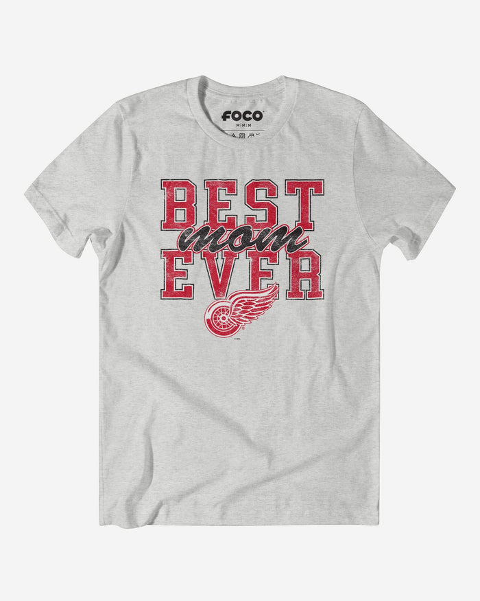 Detroit Red Wings Best Mom Ever Stacked T-Shirt FOCO S - FOCO.com