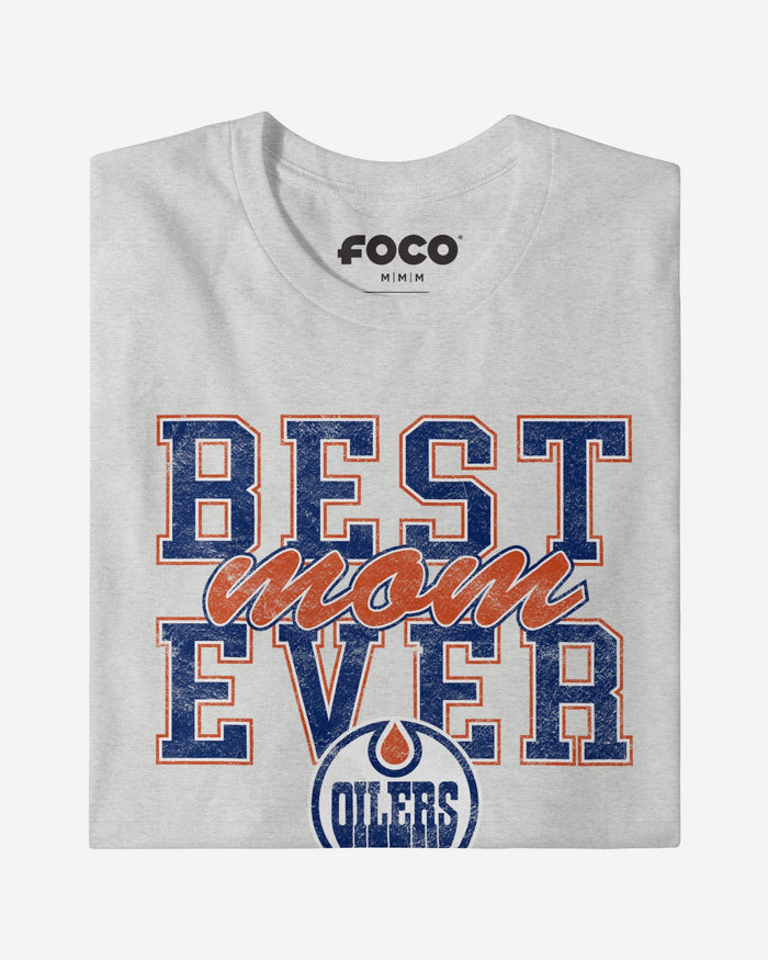 Edmonton Oilers Best Mom Ever Stacked T-Shirt FOCO - FOCO.com