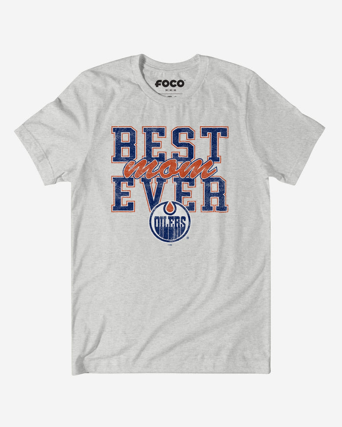 Edmonton Oilers Best Mom Ever Stacked T-Shirt FOCO S - FOCO.com
