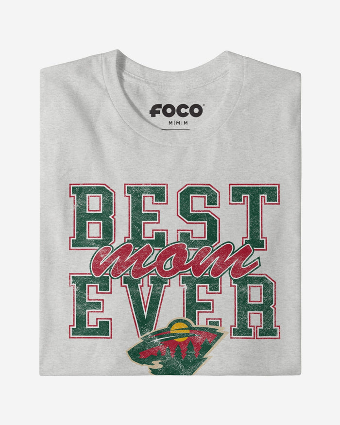 Minnesota Wild Best Mom Ever Stacked T-Shirt FOCO - FOCO.com