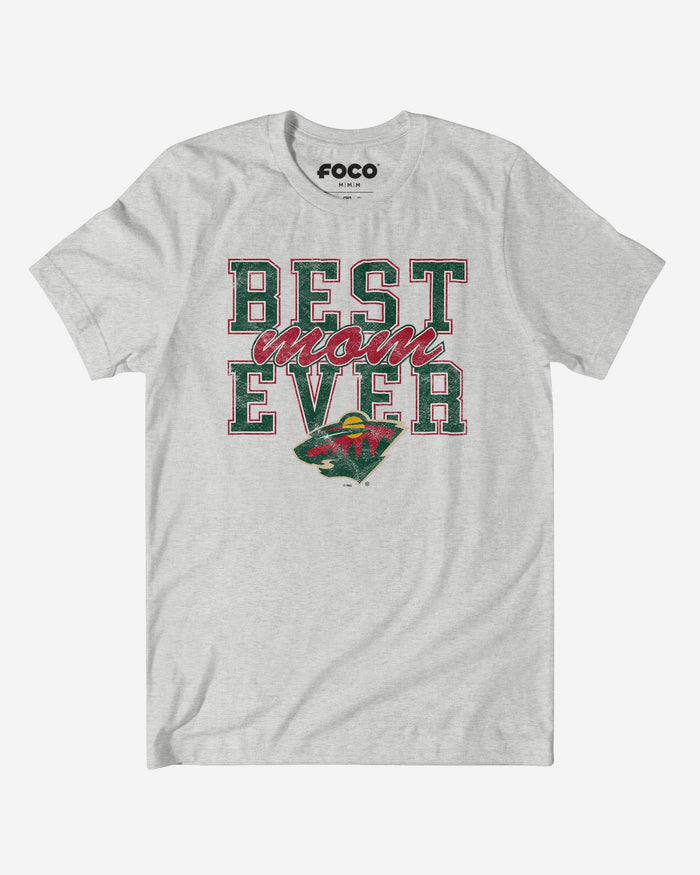 Minnesota Wild Best Mom Ever Stacked T-Shirt FOCO S - FOCO.com