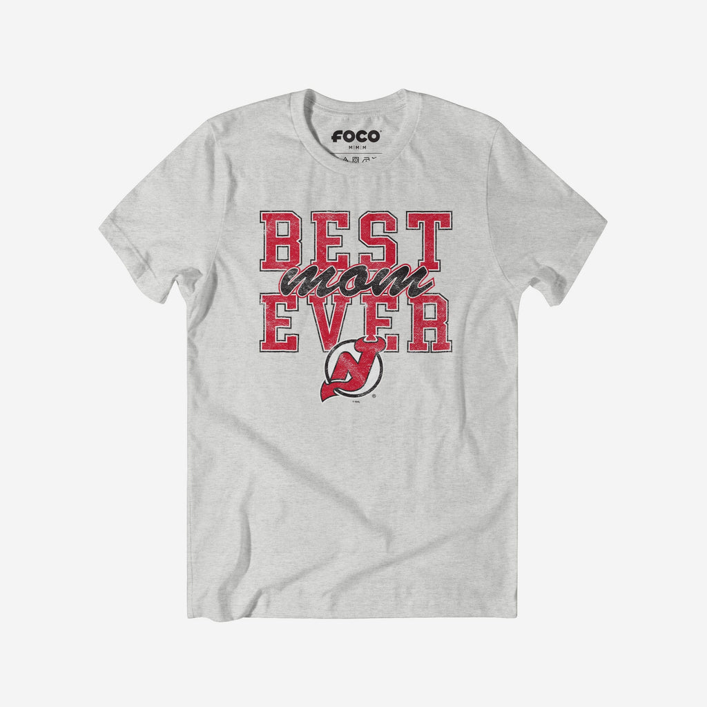 New Jersey Devils Best Mom Ever Stacked T-Shirt FOCO S - FOCO.com