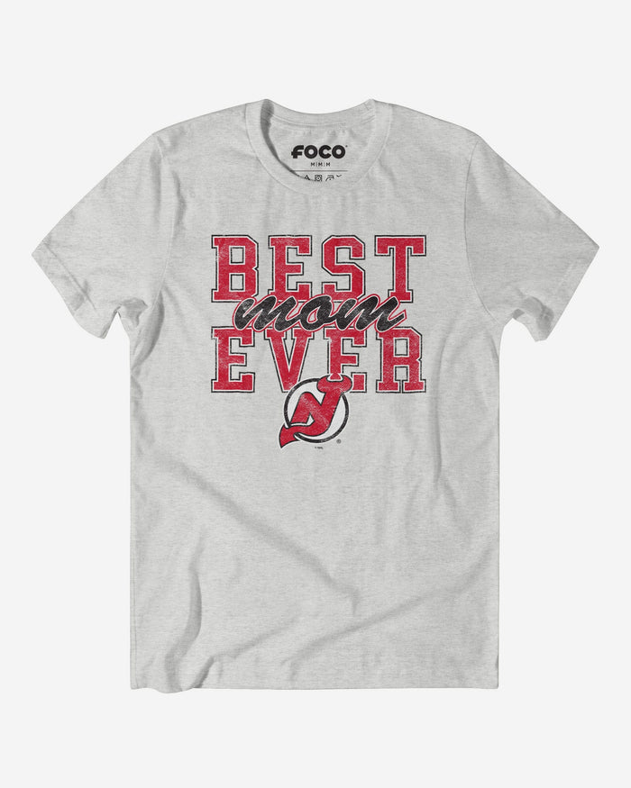 New Jersey Devils Best Mom Ever Stacked T-Shirt FOCO S - FOCO.com