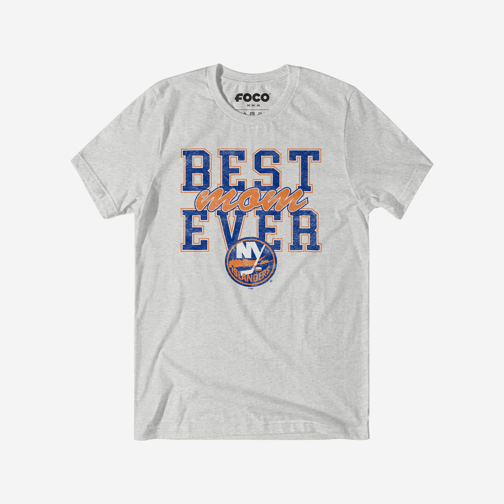 New York Islanders Best Mom Ever Stacked T-Shirt FOCO S - FOCO.com