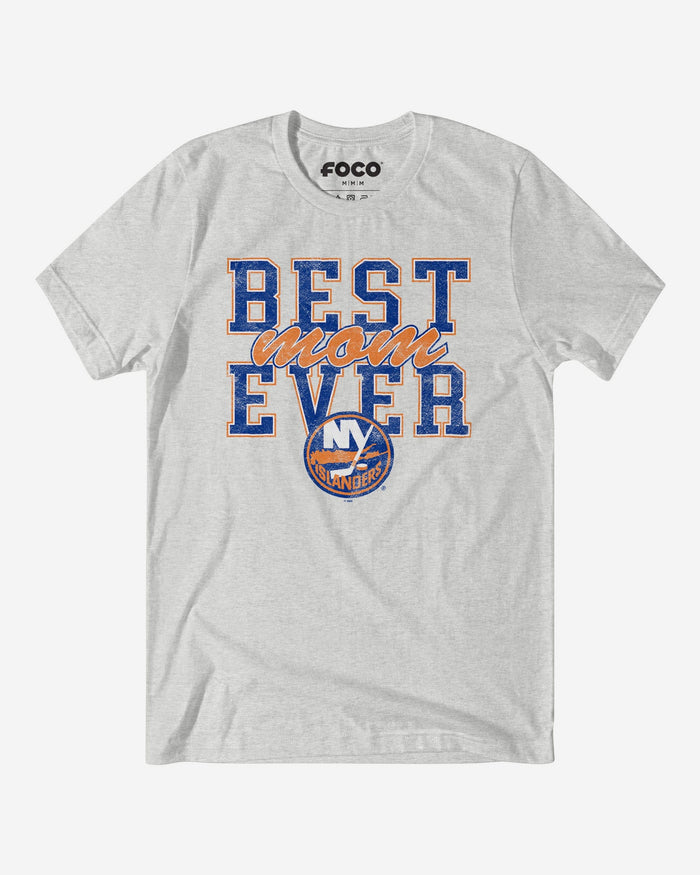 New York Islanders Best Mom Ever Stacked T-Shirt FOCO S - FOCO.com