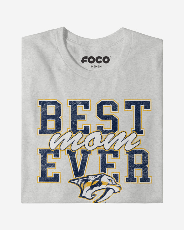 Nashville Predators Best Mom Ever Stacked T-Shirt FOCO - FOCO.com