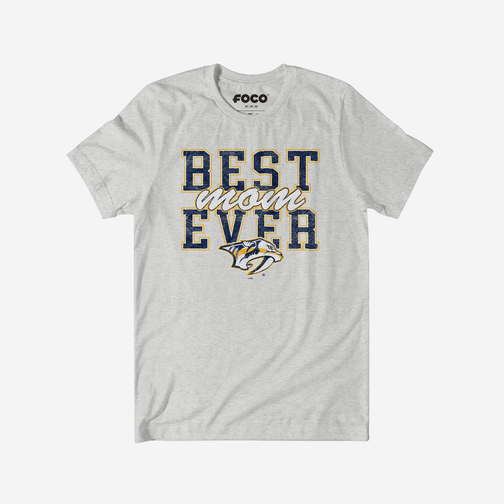 Nashville Predators Best Mom Ever Stacked T-Shirt FOCO S - FOCO.com