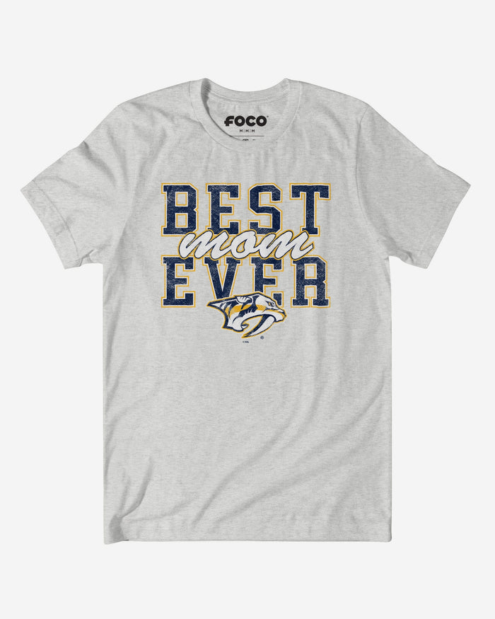 Nashville Predators Best Mom Ever Stacked T-Shirt FOCO S - FOCO.com