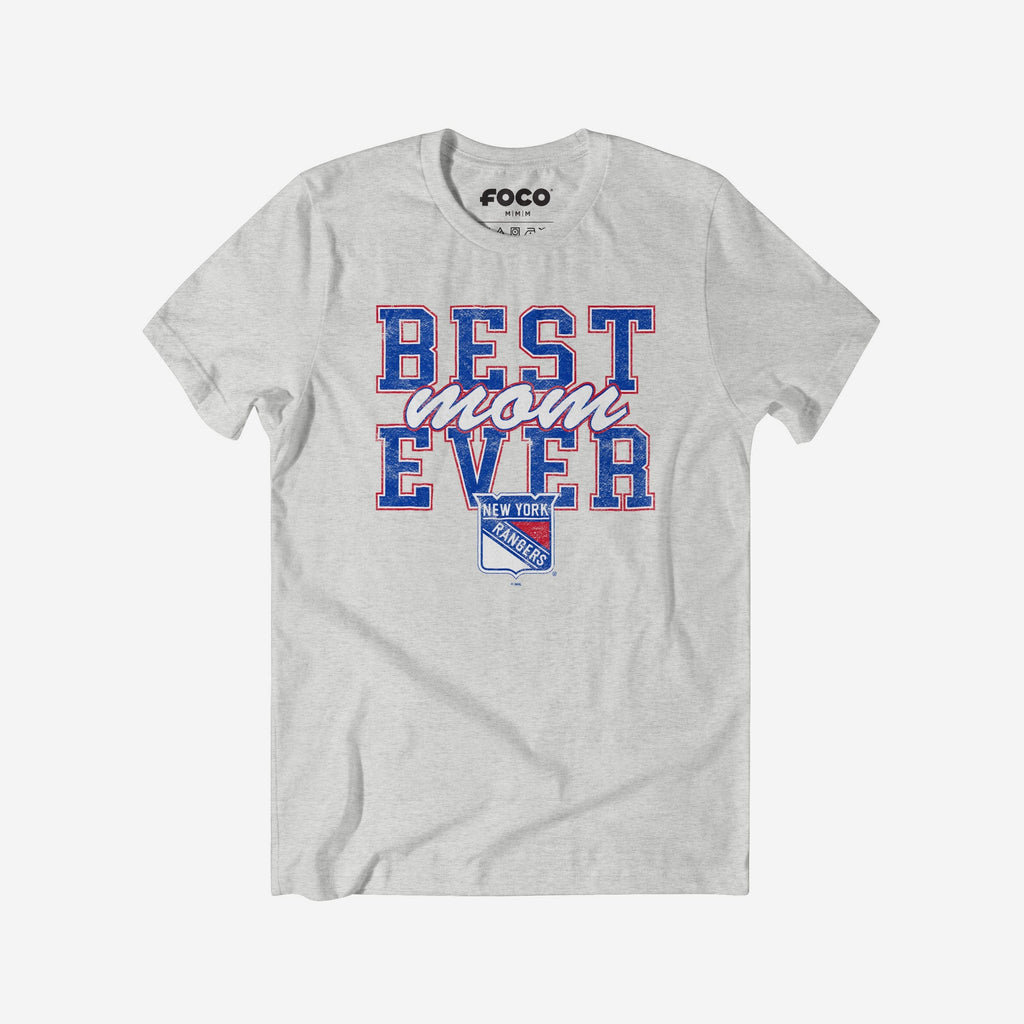 New York Rangers Best Mom Ever Stacked T-Shirt FOCO S - FOCO.com