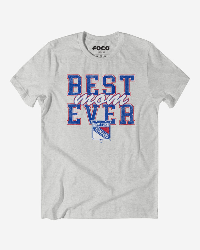 New York Rangers Best Mom Ever Stacked T-Shirt FOCO S - FOCO.com