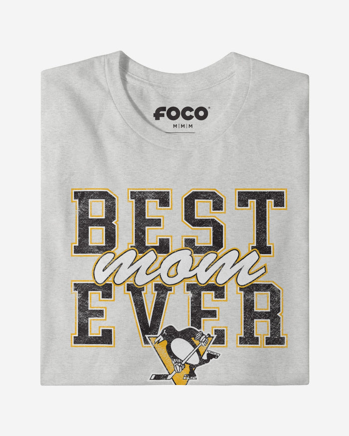 Pittsburgh Penguins Best Mom Ever Stacked T-Shirt FOCO - FOCO.com