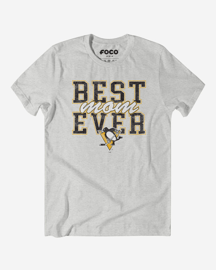 Pittsburgh Penguins Best Mom Ever Stacked T-Shirt FOCO S - FOCO.com