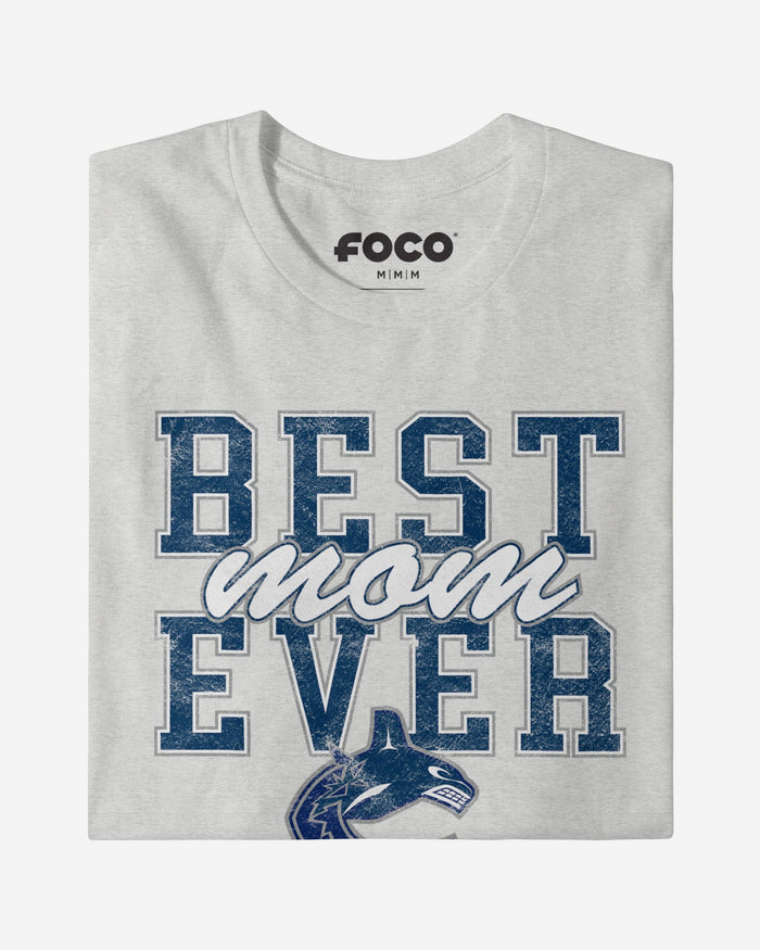 Vancouver Canucks Best Mom Ever Stacked T-Shirt FOCO - FOCO.com