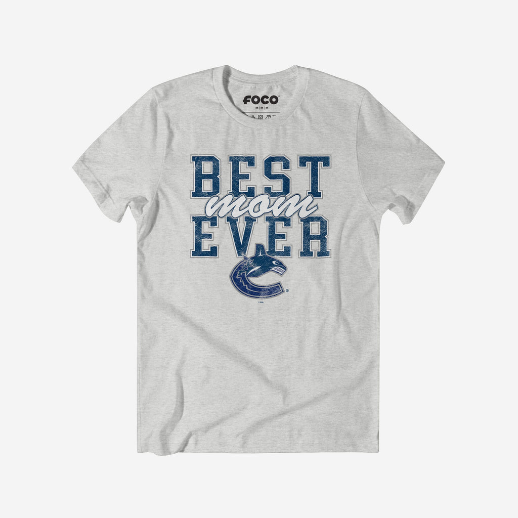 Vancouver Canucks Best Mom Ever Stacked T-Shirt FOCO S - FOCO.com