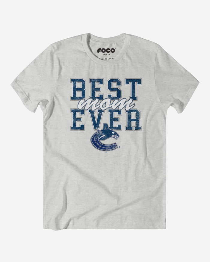 Vancouver Canucks Best Mom Ever Stacked T-Shirt FOCO S - FOCO.com