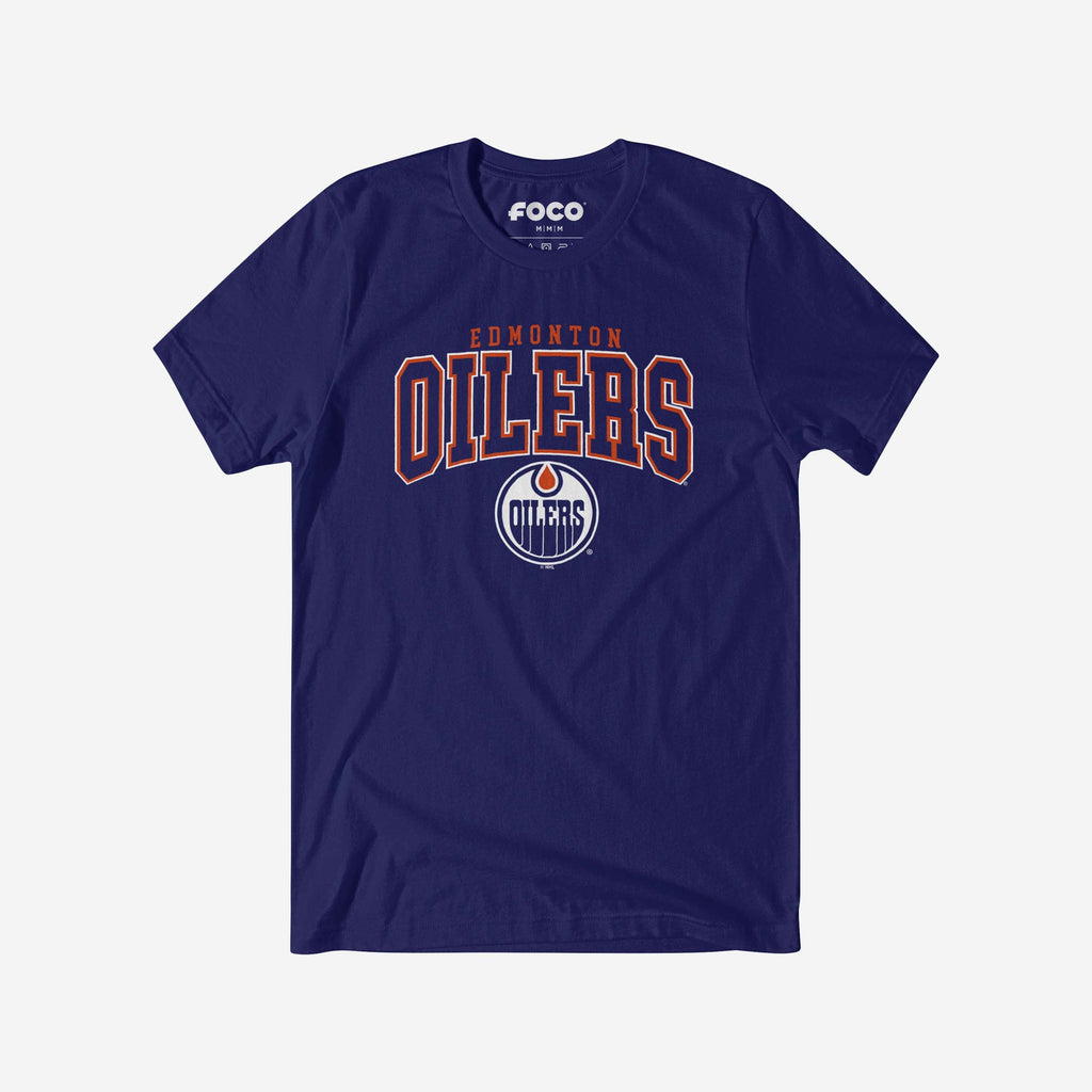 Edmonton Oilers Classic Logo T-Shirt FOCO Team Navy S - FOCO.com