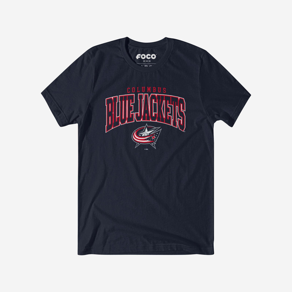 Columbus Blue Jackets Classic Logo T-Shirt FOCO Navy S - FOCO.com