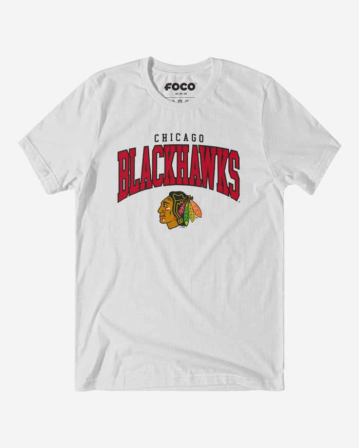 Chicago Blackhawks Classic Logo T-Shirt FOCO White S - FOCO.com