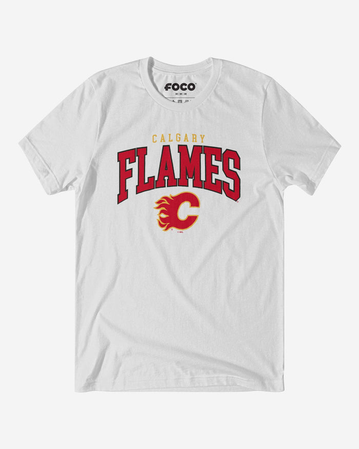Calgary Flames Classic Logo T-Shirt FOCO White S - FOCO.com