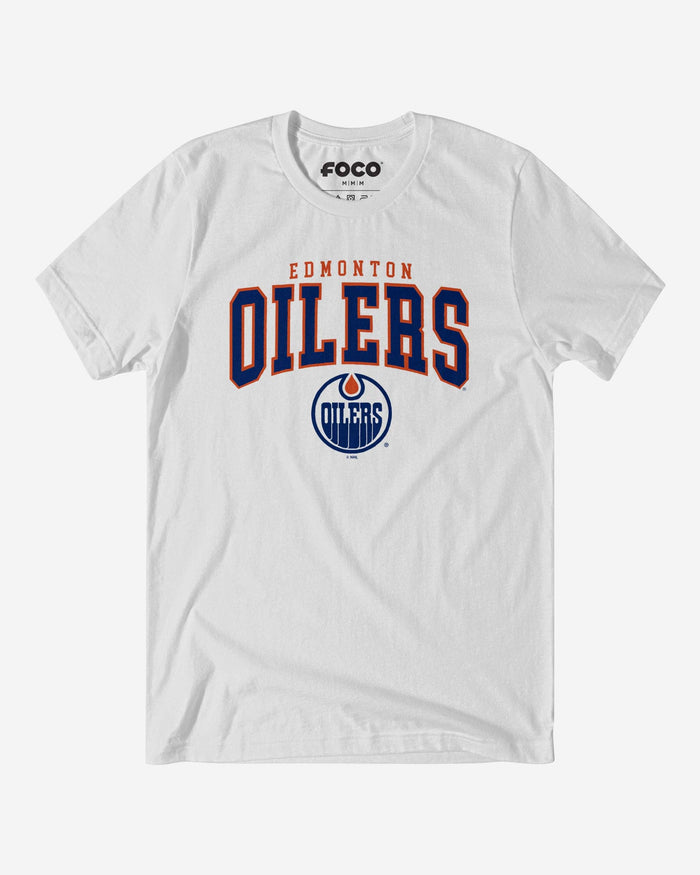 Edmonton Oilers Classic Logo T-Shirt FOCO White S - FOCO.com
