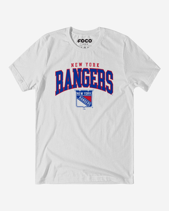 New York Rangers Classic Logo T-Shirt FOCO White S - FOCO.com