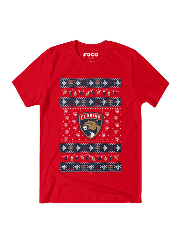 Florida Panthers Holiday Lights Sweater T-Shirt